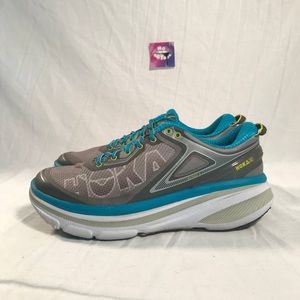 Hoka One One Bondi 4Women's Gray and Blue Sneakers